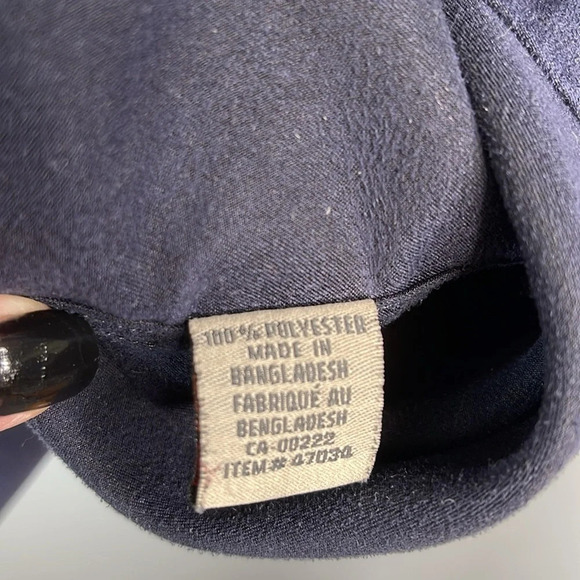 VINTAGE 90s Retreat Men’s Navy Blue Chamois  Microfibre Boxy Shirt Size M 15.5 - Picture 10 of 13